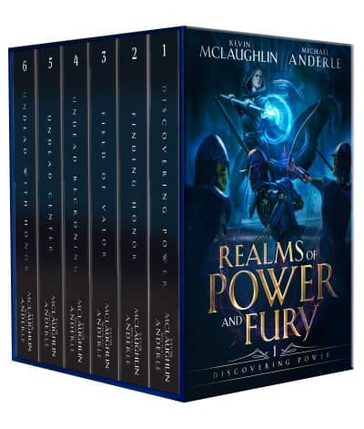 Cover for Realms of Power and Fury Complete Series Boxed Set