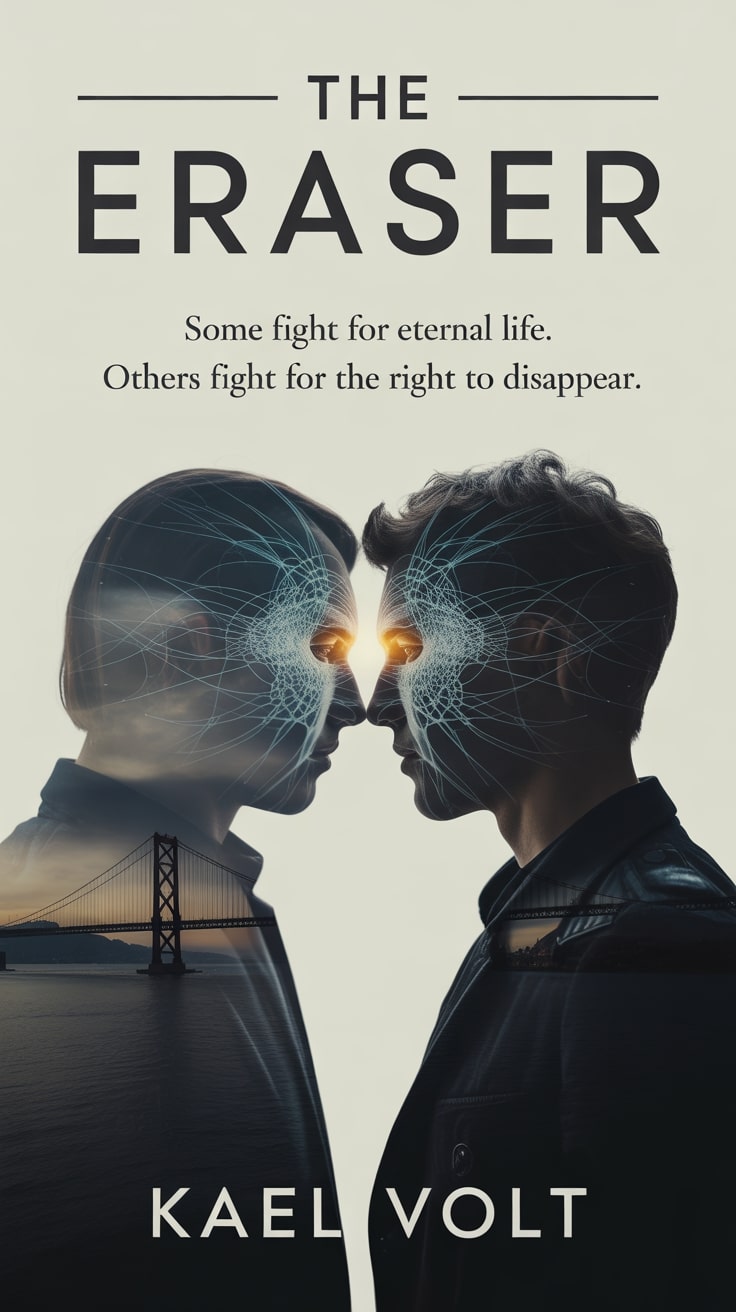 Cover for The Eraser: Some fight for eternal life. Others fight for the right to disappear.