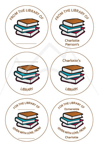 book library stickers