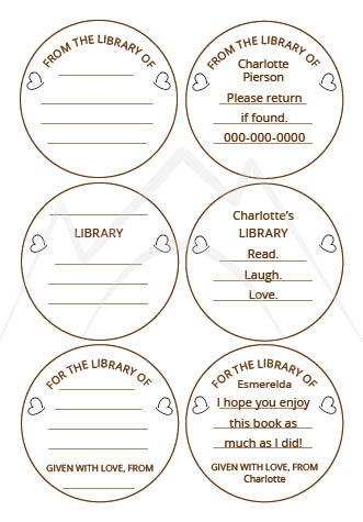 Personalized Book Library Stickers