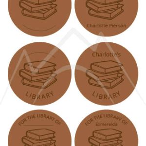 Printable bookplate stickers with ‘From the Library of’ and fillable text