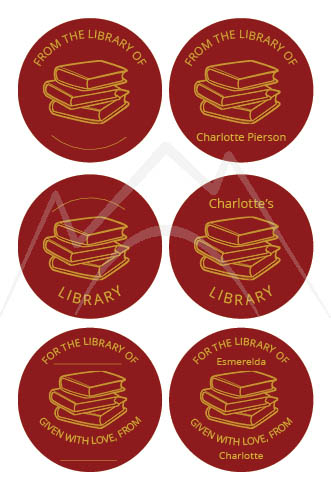 Personalized Book Library Stickers