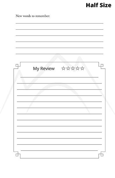 Printable Reading Journal | Multi-Size Book Tracker with Covers, Reviews, and Reading Goals - Image 7